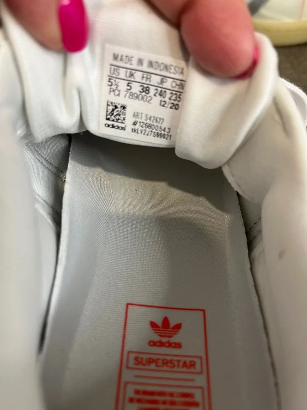 Adidas Superstar Futureshell 'White Semi Solar Red' - Men's 5.5 Women's 7 - Picture 2 of 8